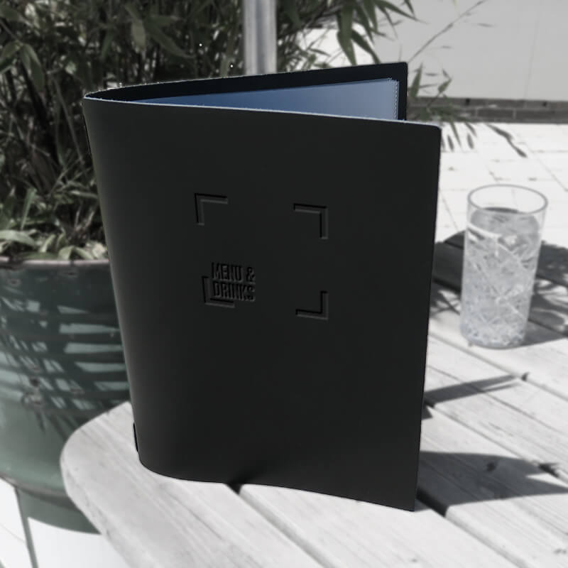 'Black Coated' Speisekarten aus Leder - Craft On Table