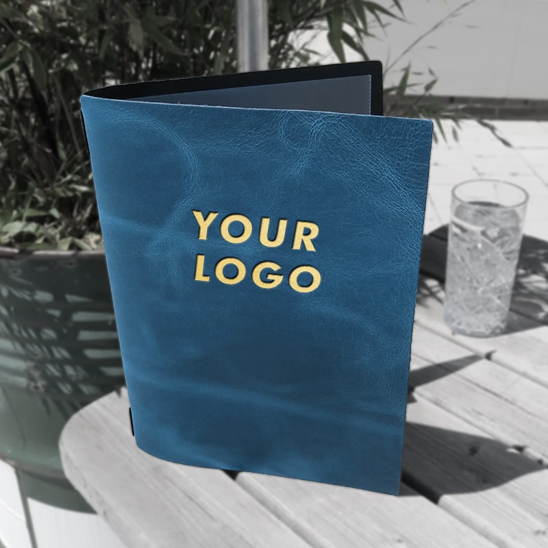 Petrol Pull Up Leder Speisekarte - Craft On Table