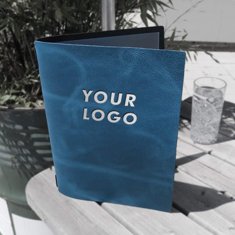 Petrol Pull Up Leder Speisekarte - Craft On Table