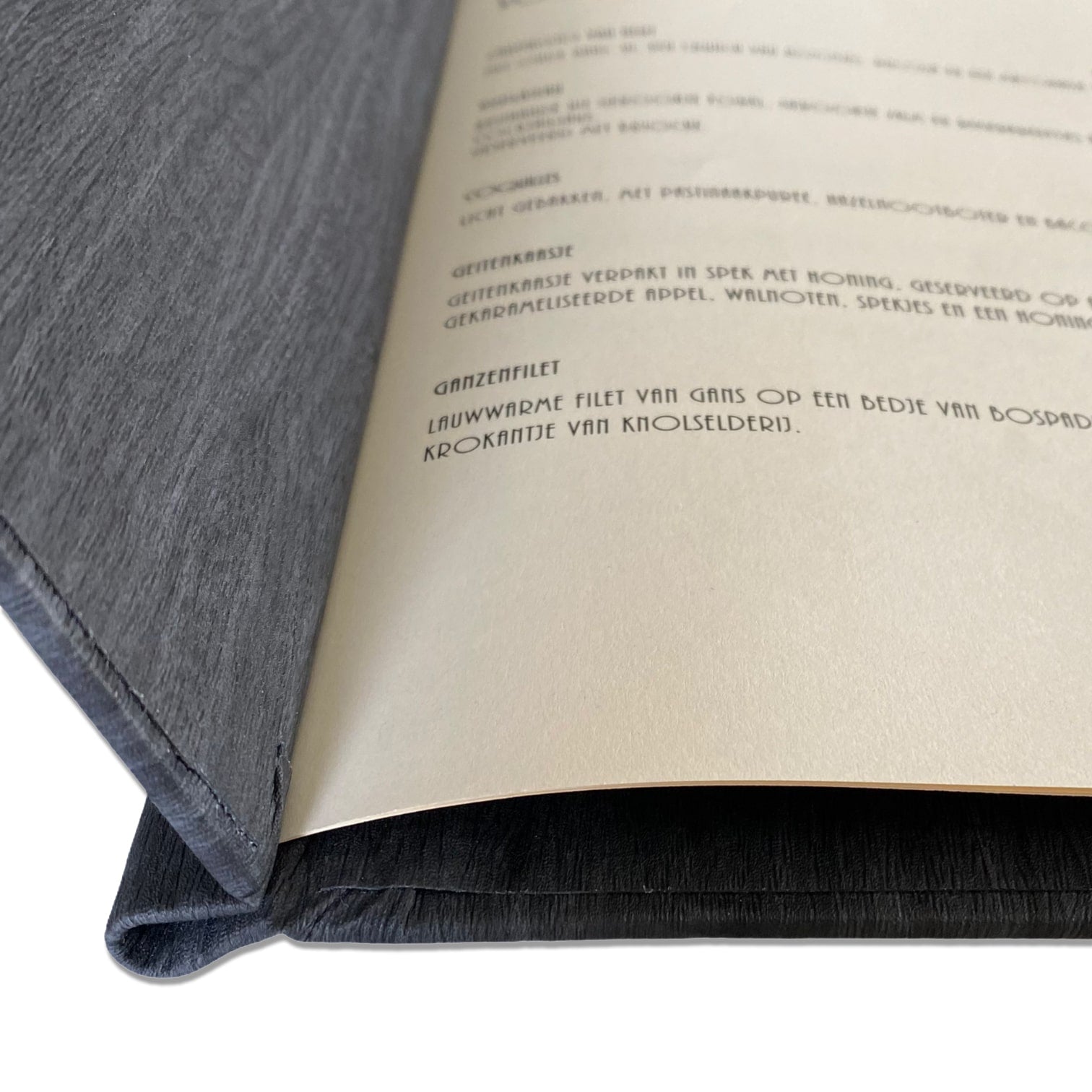 Muster der Klemmbindung A5 Leder/Holzoptik - Craft On Table