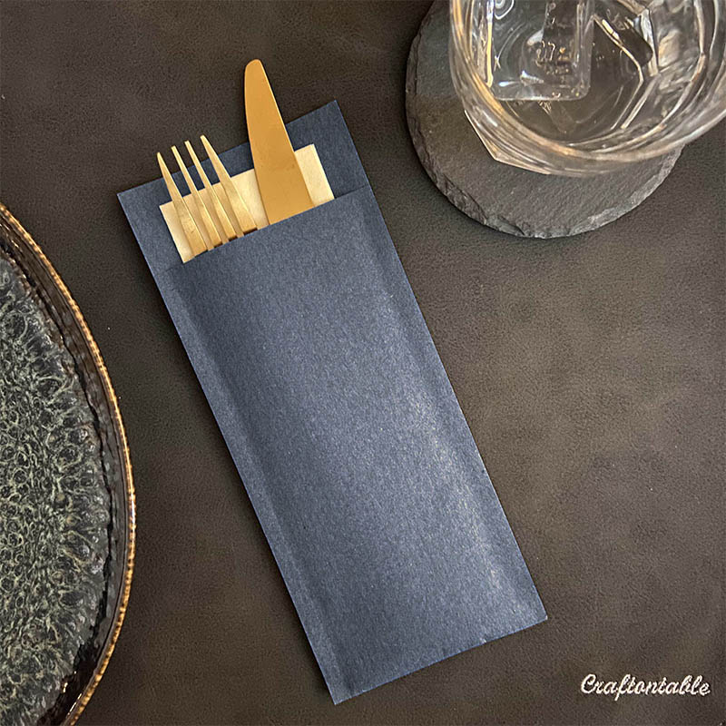 Muster von ECO-Bestecktaschen - verschiedene Farben - Craft On Table