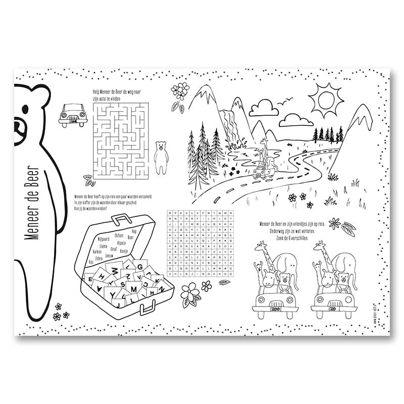 Tischsets aus Papier zum Ausmalen - Craft On Table