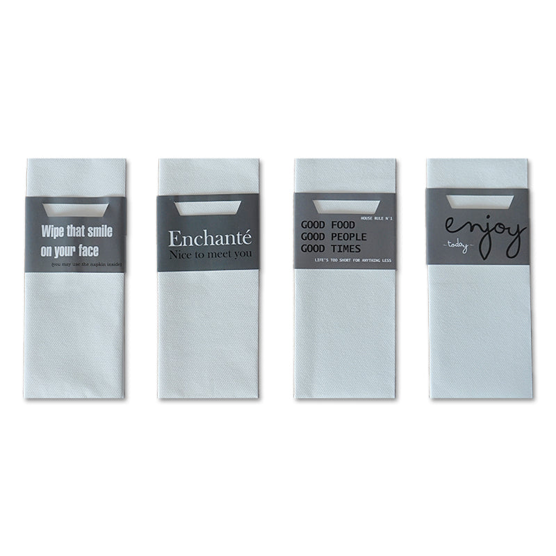 Muster von Naperole Royal mit Text - Craft On Table