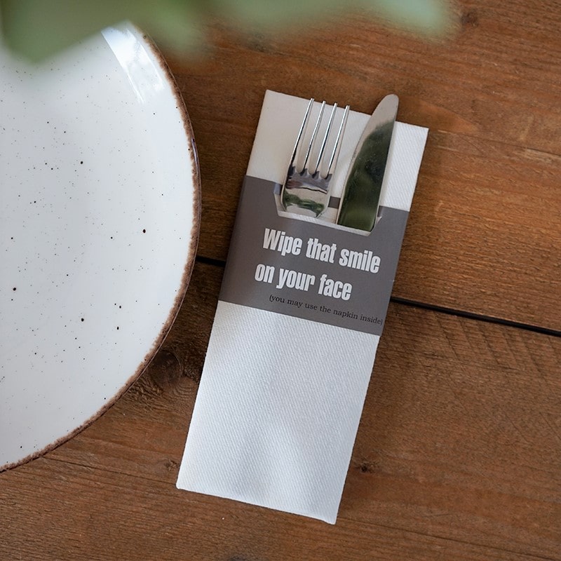 Naperole Royal mit Text - Craft On Table