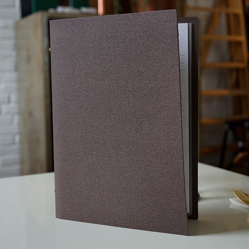 Muster einer Menükarte Softcover-Yuta-A4 - Craft On Table