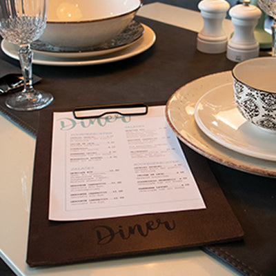 Leder-Klemmbrett - Craft On Table