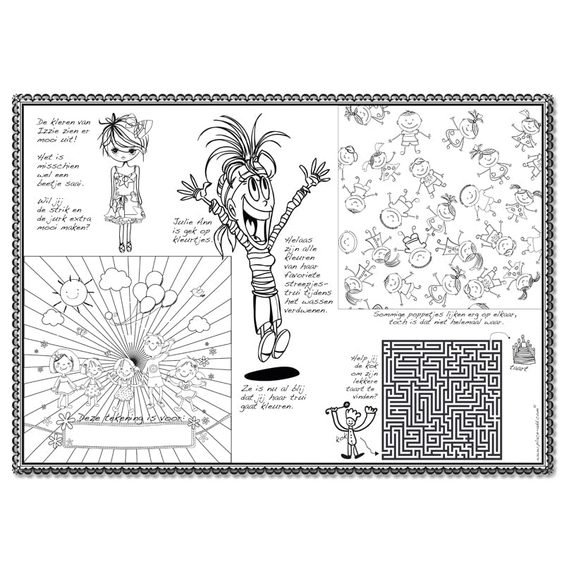 Tischsets aus Papier zum Ausmalen - Craft On Table