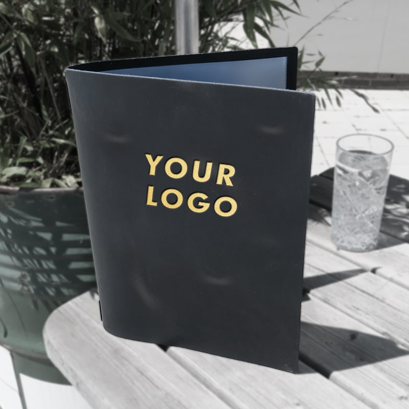 Anthracite Pull Up Lederen Menukaart - Craft On Table
