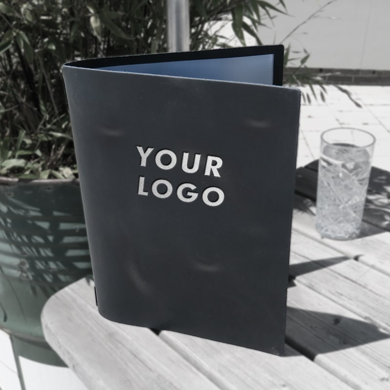 Anthracite Pull Up Lederen Menukaart - Craft On Table