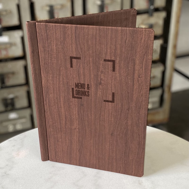 Sample van Klembinding A5 leder/wood-look - Craft On Table