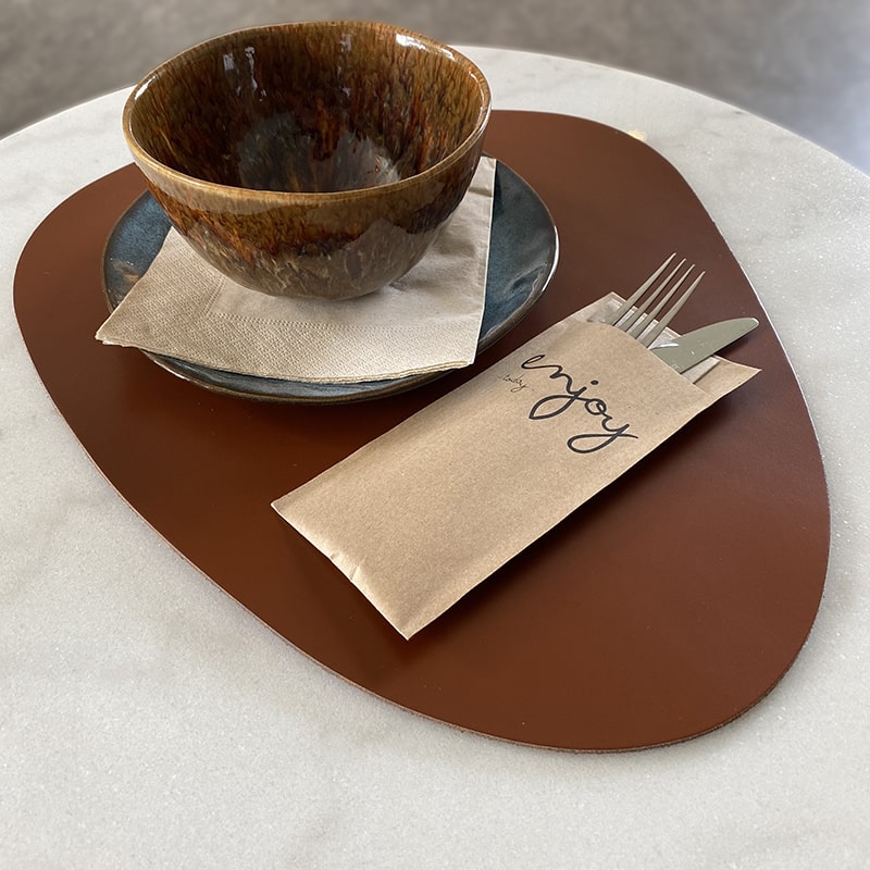 Lederen placemats - Craft On Table